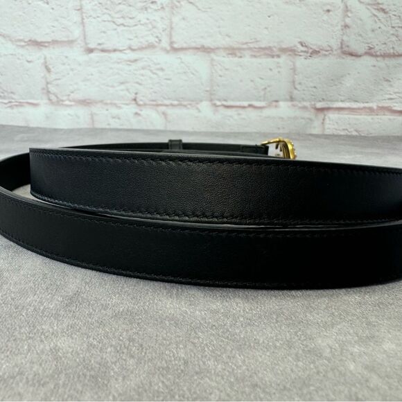 Gucci Black GG Marmont Thin Belt with Pearls 476342 90/36 - Picture 5 of 13